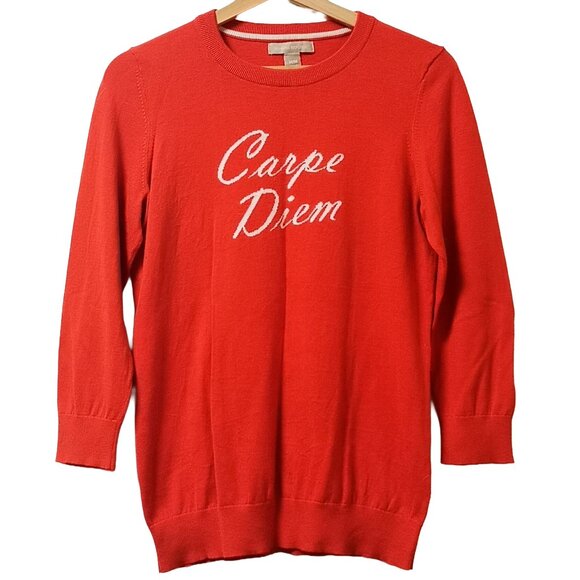 Banana Republic "Carpe Diem" 50% Silk Knit Shirt Size Medium - Picture 1 of 6